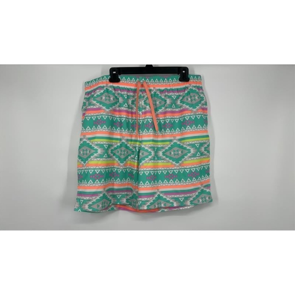 Chubbies Mens 2XL Swim Trunks 7 Inch Inseam Geometric Southwestern Print Teal